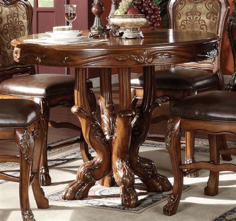 Rated 5 out of 5 stars. Acme Dresden 5 pc Round Counter Height Dining Table Set in ...