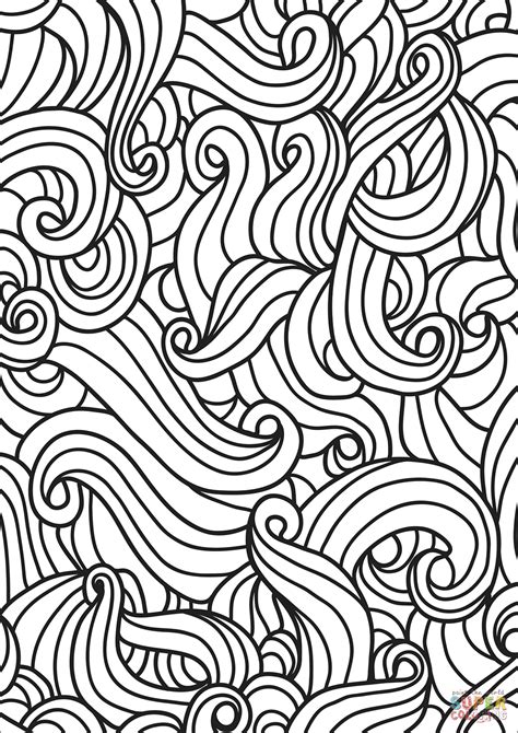 Swirl Doodle Coloring Page Free Printable Coloring Pages