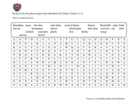 Anda bisa menggunakan kotak dengan ukuran 3x3 sampai dengan ukuran teka teki silang menyajikan sebuah permainan berbahasa indonesia dengan kekayaan kata yang berlimpah. Contoh Kuiz Teka Silang Kata Bahasa Melayu Yang Sangat ...