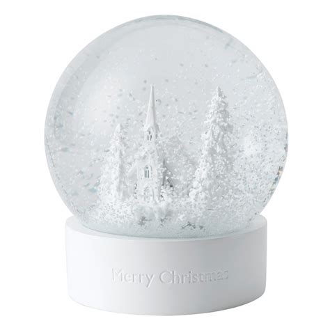 White Snow Globe Christmas Decoration 2017 Wedgwood Silver Superstore