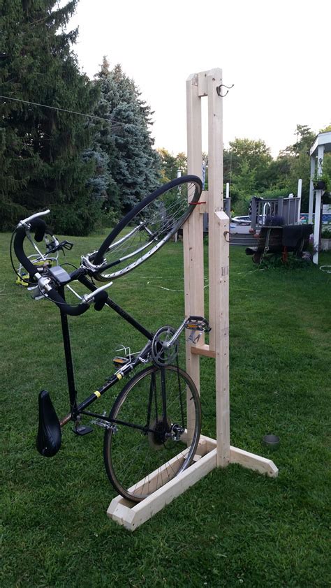 Vertical Bike Rack From 2x4s Single Bike Vertical Bike Vertical