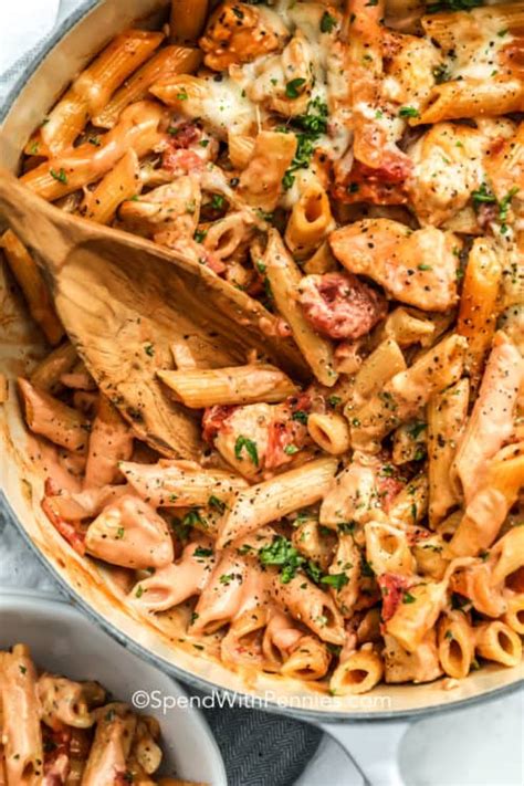 One Pot Pasta With Chicken Spend With Pennies