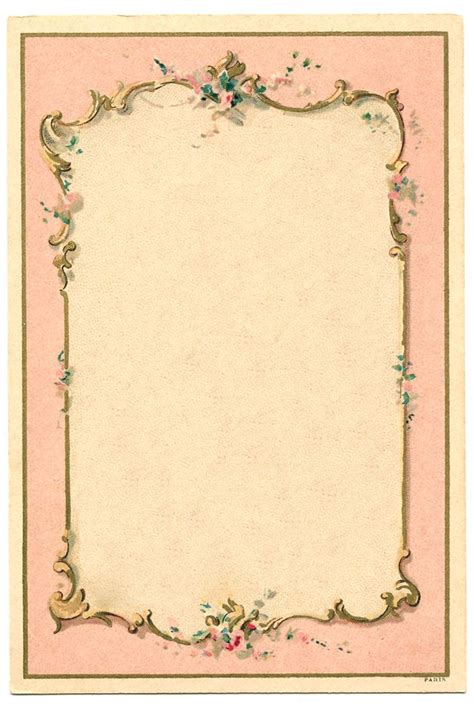 15 French Frames Beautiful Vintage Paper Background Art Journal