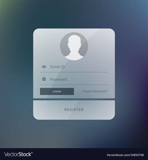 Modern Login Form User Interface Design Template Vector Image