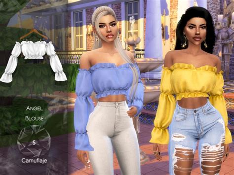 Angel Blouse By Camuflaje At Tsr Sims 4 Updates
