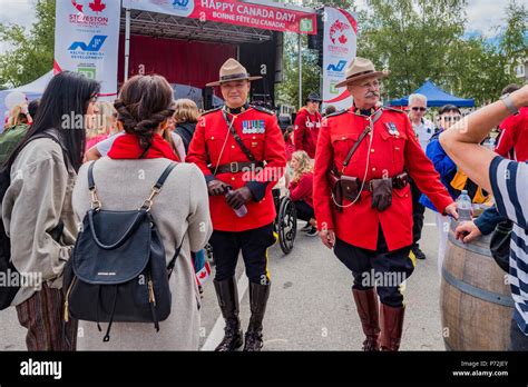 Mounties In Red Serge Uniforms Canada Day Steveston Richmond