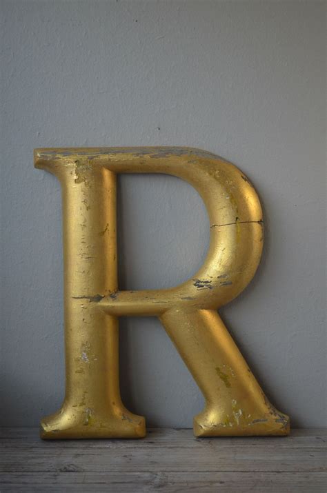 Antique Sign Letter R Antique Signs Letter Sign Lettering