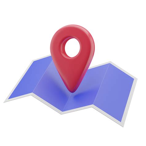 3d Blue Map With Red Pinpoint Icon 8470409 Png