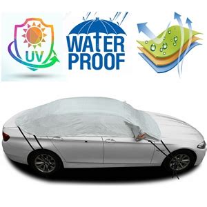 Amazon Com Kadooria Safe View Half Car Cover Top Waterproof Windproof Dustproof Windshield