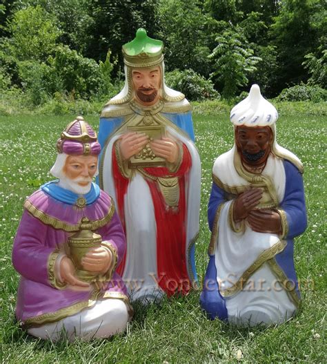 Shepherd 52h 30w sheep 37h 41w camel 28h 50w joseph h 50 w 33. Lighted Outdoor Nativity Wisemen : Not Currently Available ...