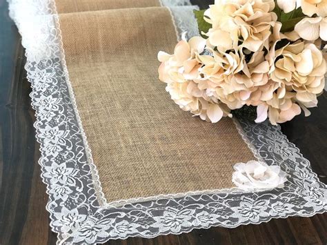 Lace Table Runner Rustic Wedding Runner Table Linen Country