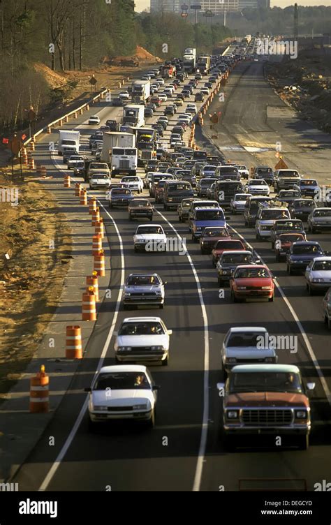Atlanta Georgia Traffic Jam During Rush Hour Stock Photo Alamy