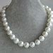 Navy Blue Pearl Necklacenavy Glass Pearl Necklace Two Row Etsy