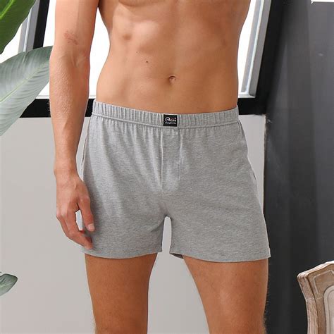 Mens Cotton Pajama Shorts Modal Solid Casual Sleepwear Loose Shorts Summer Men Boxers Underwear