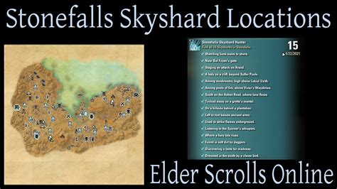 Stonefalls Skyshard Locations Elder Scrolls Online Eso Youtube