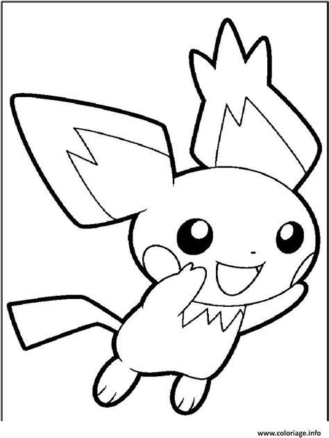In alola, pikachu will evolve into alolan raichu when exposed to a thunder stone. Pikachu and Pichu Coloring Page | ポケモン, ぬりえ