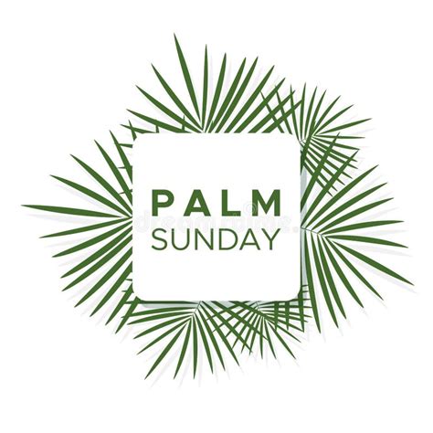 Palm Sunday Banner Holy Week Vector Illustration Flat Design Stock