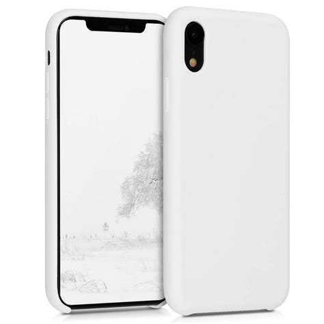 Liquid Silicone Gel Case Etui Iphone Xr White Biały Apple Iphone