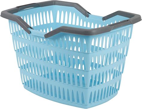 30 Litre Laundry Basket With Folding Handles Storage Washing Bin