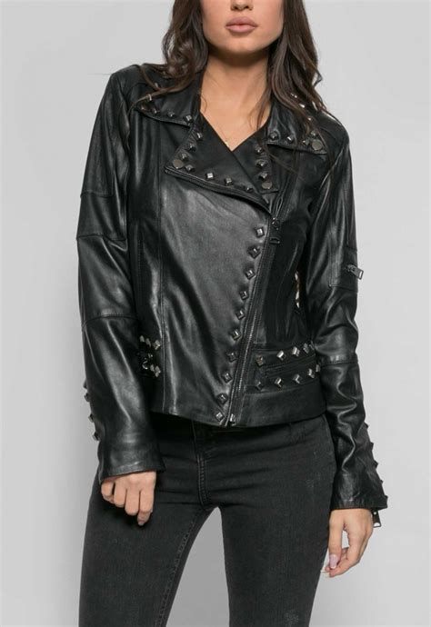 Leather Jacket Perfecto Full Studded Black Damiancrown Leather