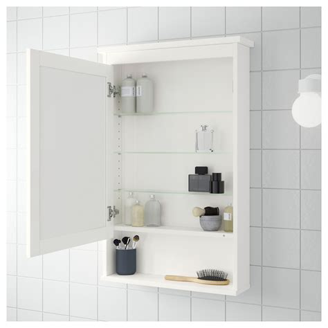 We have limited room, and the layout is as unfavorable as possible — with no inner wall space available for an additional, large medicine cabinet. IKEA - HEMNES Mirror cabinet with 1 door white | Mirror ...