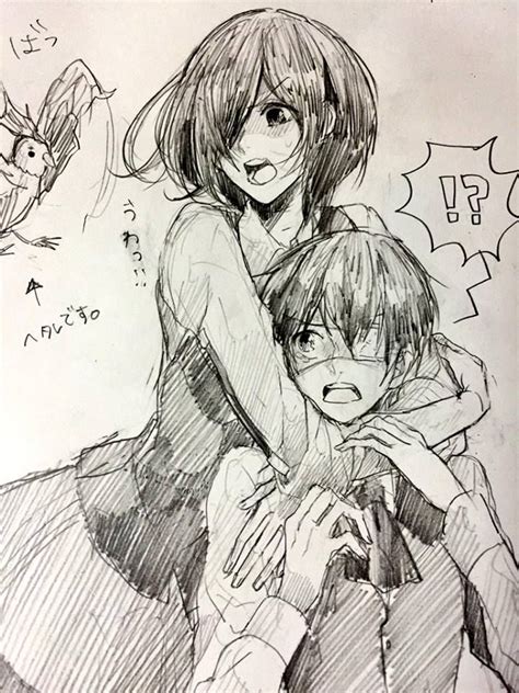 He is currently touka kirishima's husband, and the father of ichika his unique half ghoul state is what later inspires the idea of the quinx. Touka Kirishima and Kaneki Ken - Tokyo Ghoul | *Drawings ...