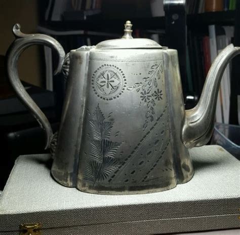 Antique Sheffield Silver Plate Tea Pot Antique Price Guide Details Page