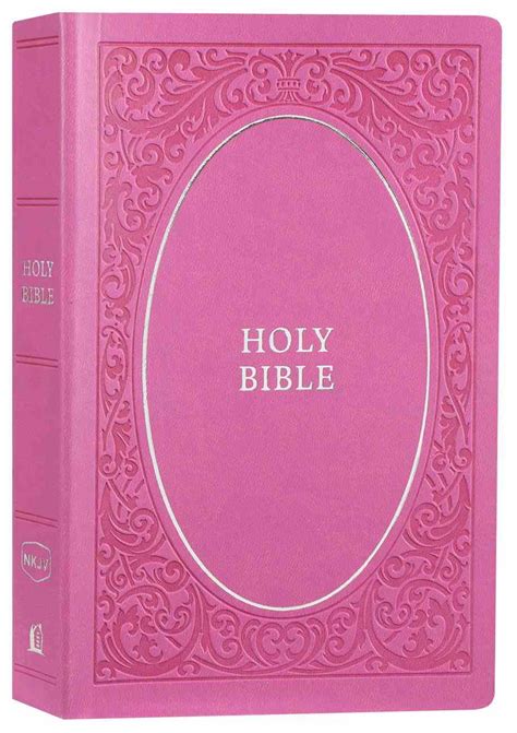 nkjv holy bible soft touch edition pink black letter edition koorong