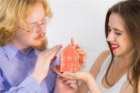 Happy Couple Buying New House Stock Photo Image Of Together