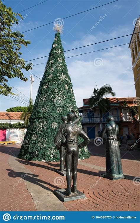 Cartagena De Indias Bolivarcolombia December 10 2017 Some Statues