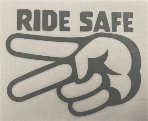 Ride Safe Motorcycle Respect 2 Fingers Down Vinyl Decal Etsy Australia