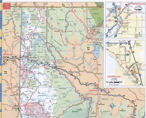 Large Detailed Map Of Idaho State Idaho State Usa Map