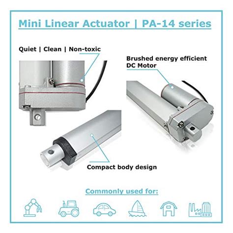 Progressive Automations Mini Linear Electric Actuator 12v 12 150 Lbs