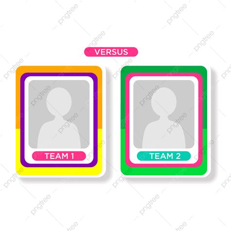 1 2 Clipart Transparent Png Hd Team 1 Vs 2 Isolated On Blank Template