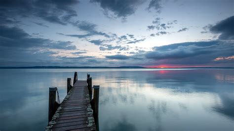 1156889 Sunlight Sunset Sea Bay Lake Water Shore Reflection