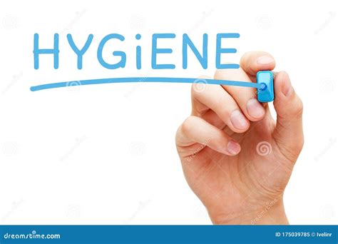 Word Hygiene Handwritten With Blue Marker Stock Image Image Of