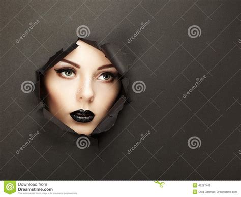 Conceptual Beauty Portrait Of Beautiful Young Woman Stock