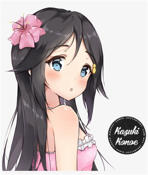261 Images About Anime Anime Black Hair Girl Cute Transparent Png