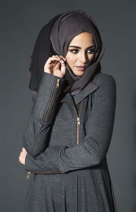 Zipper Charcoal Abaya For Girls Hijab Fashion Hijab Fashion 2016
