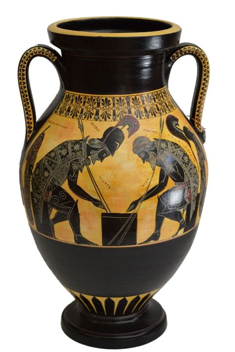 Achilles And Ajax Exekias Ancient Greek Amphora Vase Vatican