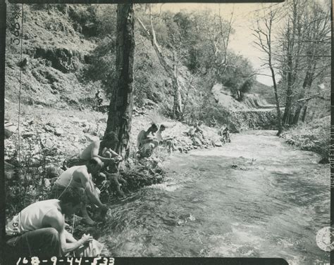 Soldiers From The 71st Division Bathing And Washing Clothes In A