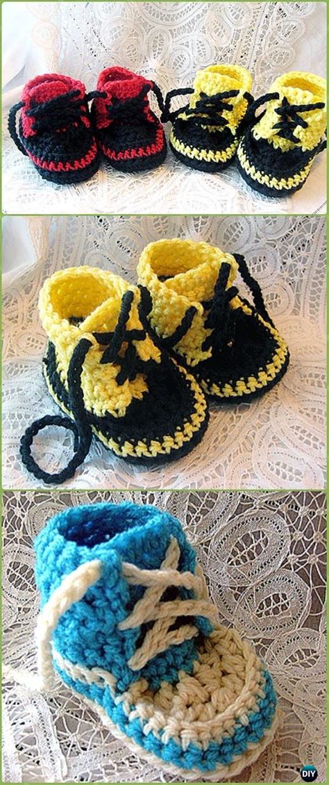 Crochet Sneaker Slipper Booties Free Patterns And Paid Baby Shoes