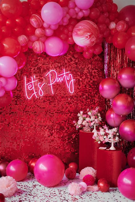 Red Pink And Chic Valentines Day Party Inspiration Perfete Pink