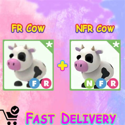 Nfr Fr Cow Neon Fly Ride Adopt Me Pets Store Faster Ebay