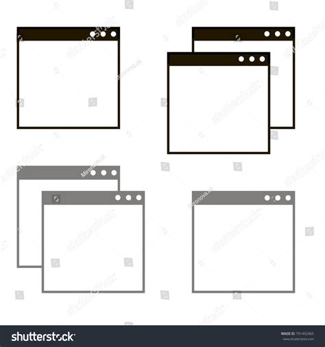 Open Browser Window Template Stock Vector Royalty Free 791452465