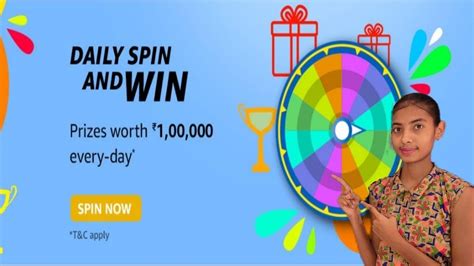 Amazon Daily Spin And Win Prizes Worth ₹100000 Every Day 27 July 2021