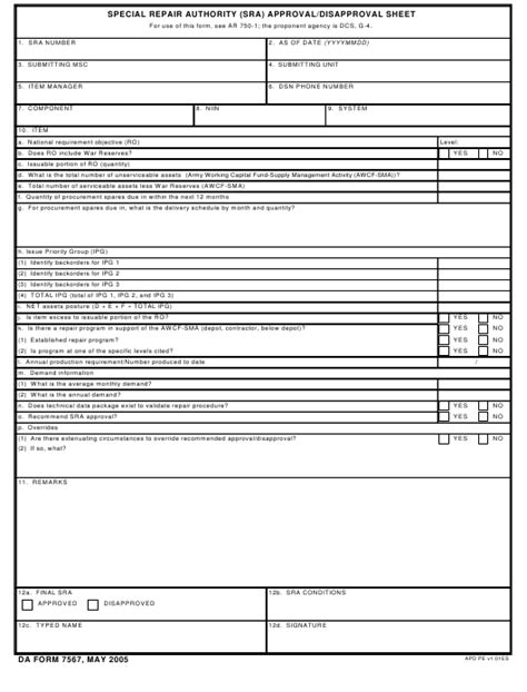 Da Form 5823 Fillable Word Printable Forms Free Online