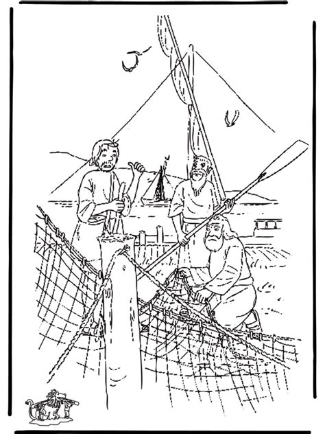 Get the 12 disciples crafts and coloring pages free! Disciples fishing - New Testament