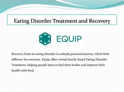 Ppt Eating Disorder Treatment And Recovery Equip Powerpoint
