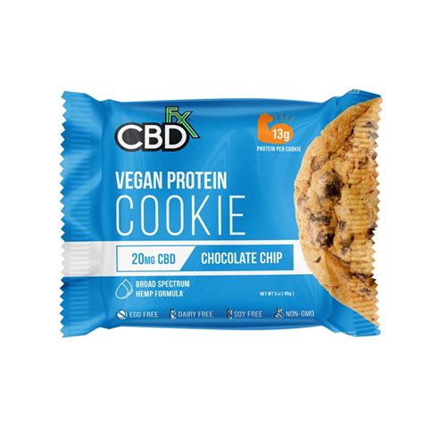 Cbdfx Cbd Vegan Protein Cookie Chocolate Chip Broad Spectrum Thc